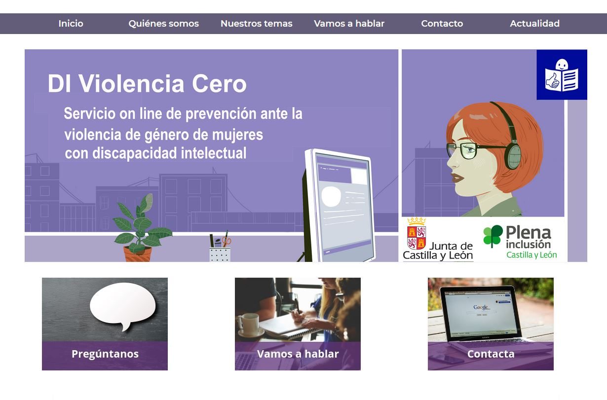Plena inclusión Castilla y León dinamiza la nueva web de la Junta Di Violencia Cero